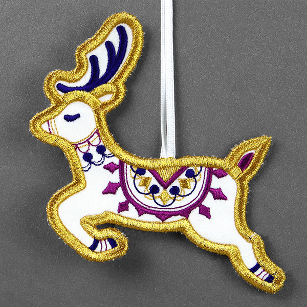 Festive & Fancy Reindeer Ornament (In-the-Hoop) - Image 3