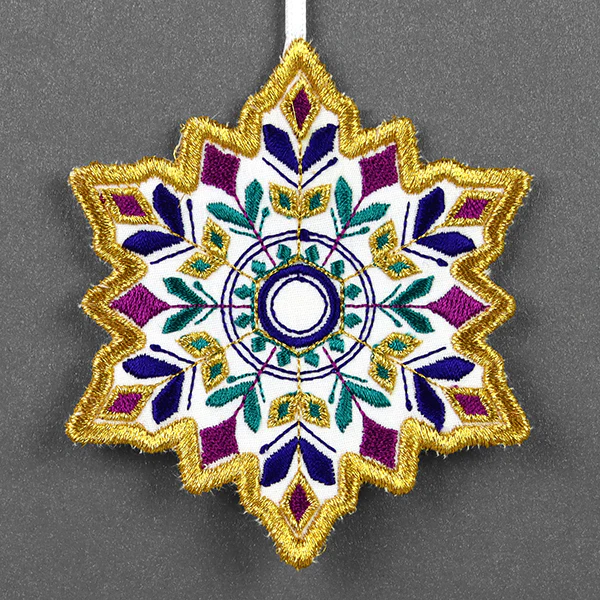 Festive & Fancy Snowflake Ornament (In-the-Hoop) - Image 4