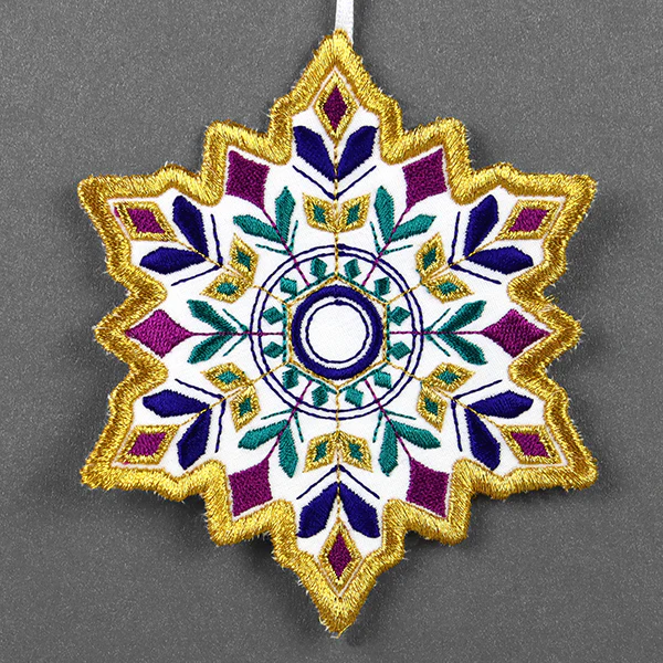 Festive & Fancy Snowflake Ornament (In-the-Hoop) - Image 7