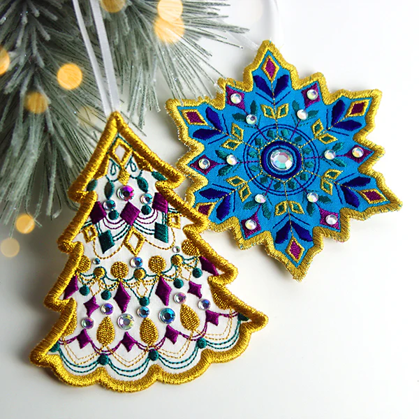 Festive & Fancy Tree Ornament (In-the-Hoop) - Image 3