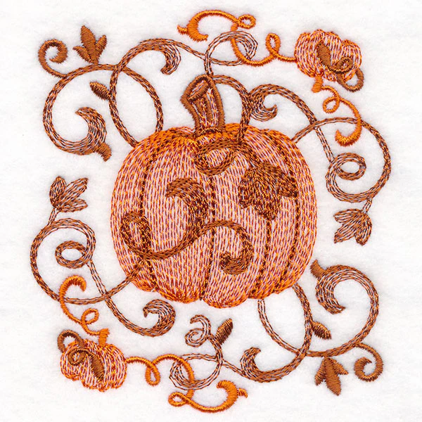 Festive Filigree Pumpkin Pillow Feature - Image 4