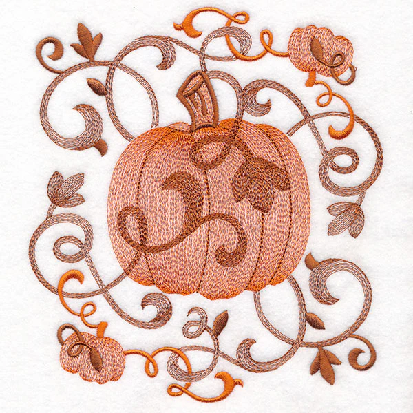 Festive Filigree Pumpkin Pillow Feature - Image 5