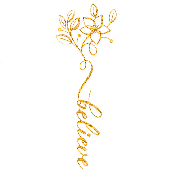 Festive Flourishes Calligraphy - Believe - Image 3