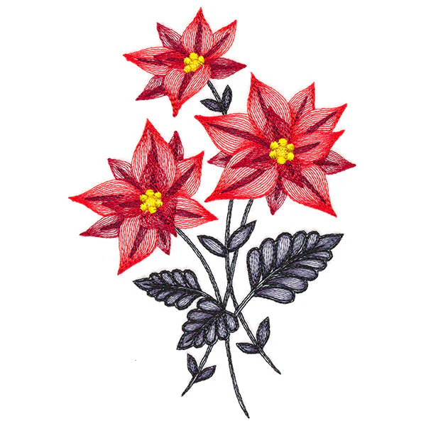 Festive Flourishing Bouquet - Poinsettia - Image 3