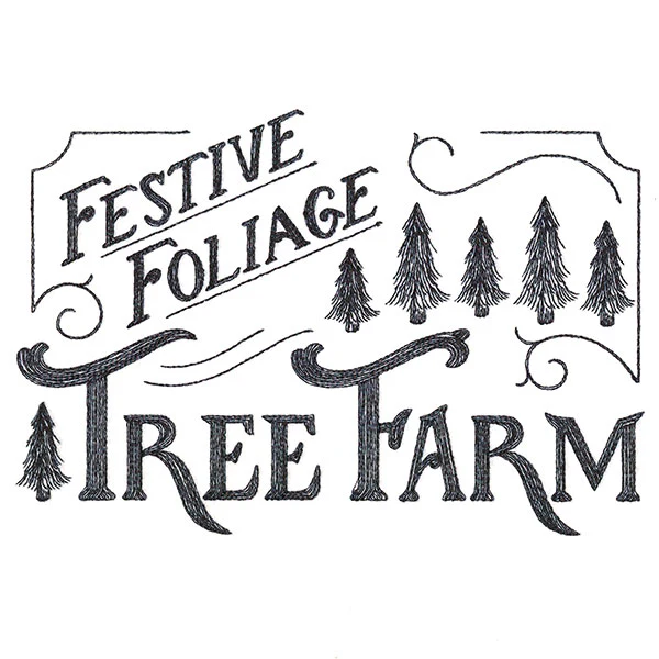 Festive Foliage Tree Farm Market Sign - Image 3