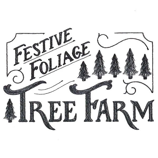 Festive Foliage Tree Farm Market Sign - Image 4