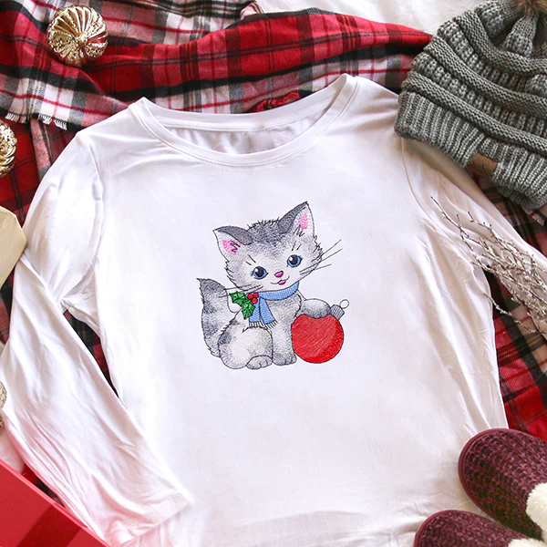 Festive Kitty with Ornament - Image 4