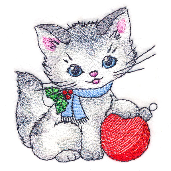 Festive Kitty with Ornament - Image 5