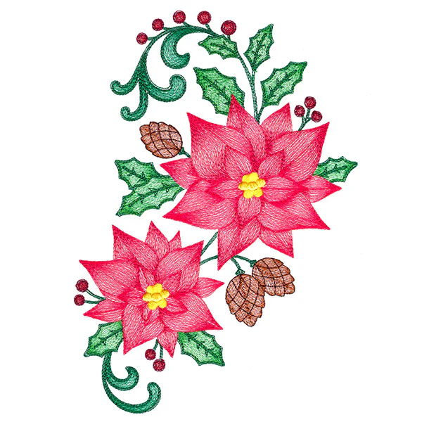 Festive Poinsettia Bouquet - Image 2