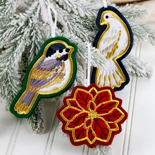 Festive Woodland Ornaments - Poinsettia - Image 4