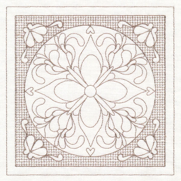 Fig Blossom Square (Trapunto) - Image 2