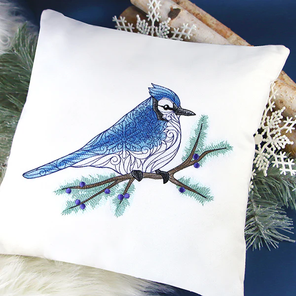 Filigree Blue Jay on Juniper - Image 8