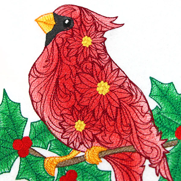 Filigree Cardinal on Holly - Image 10
