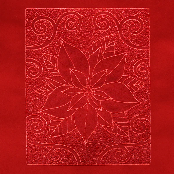 Filigree Christmas Poinsettia (Trapunto) - Image 8
