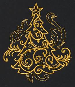 Filigree Christmas Tree (Goldwork) - Image 5