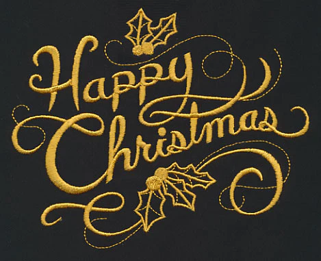 Filigree Happy Christmas (Goldwork) - Image 4