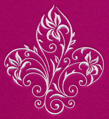 Filigree Iris Fleur De Lis (Whitework) - Image 4