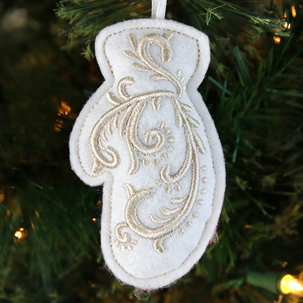 Filigree Ornaments - Mitten (Puff Foam) (In-the-Hoop) - Image 2