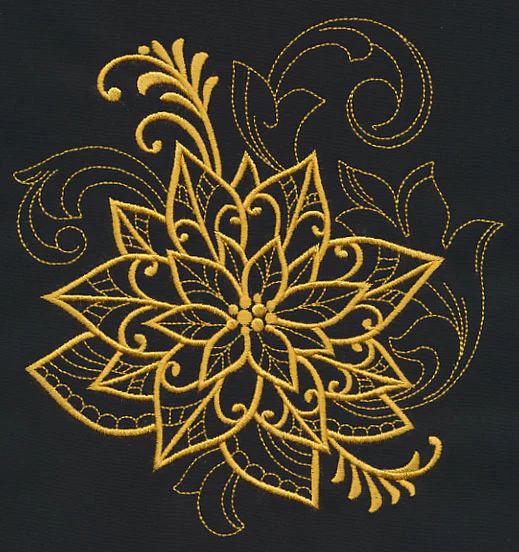 Filigree Poinsettia (Goldwork) - Image 2