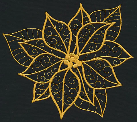 Filigree Poinsettia (Goldwork) - Image 3