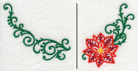 Filigree Poinsettia Neckline (Crewneck) (Split) - Image 3