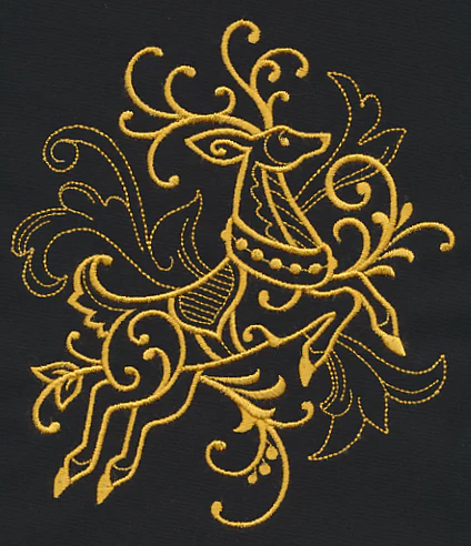 Filigree Reindeer (Goldwork) - Image 3