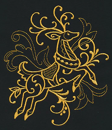 Filigree Reindeer (Goldwork) - Image 4