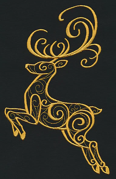 Filigree Reindeer (Goldwork) - Image 3