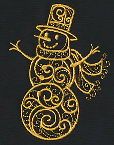 Filigree Snowman (Goldwork) - Image 5