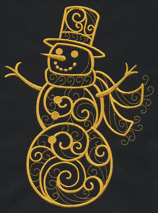 Filigree Snowman (Goldwork) - Image 6
