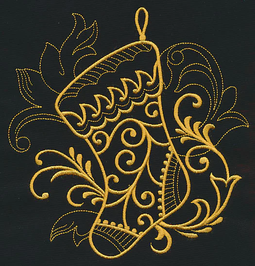 Filigree Stocking (Goldwork) - Image 2