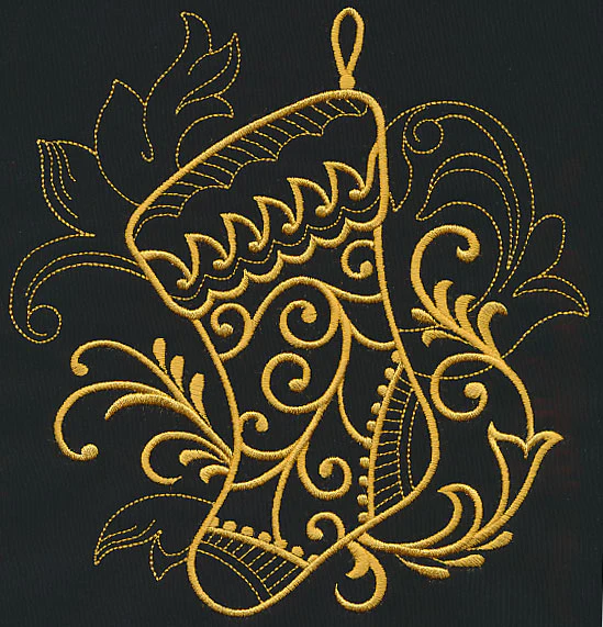 Filigree Stocking (Goldwork) - Image 6