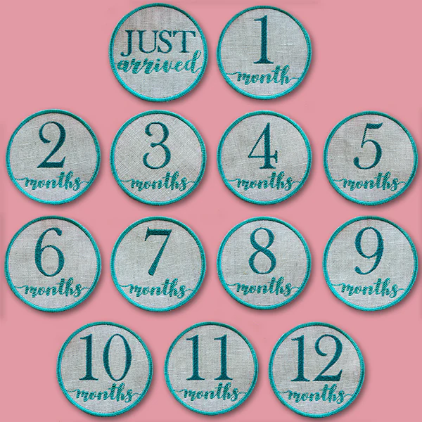 First Year Milestone Marker - Two Months (In-the-Hoop) - Image 2