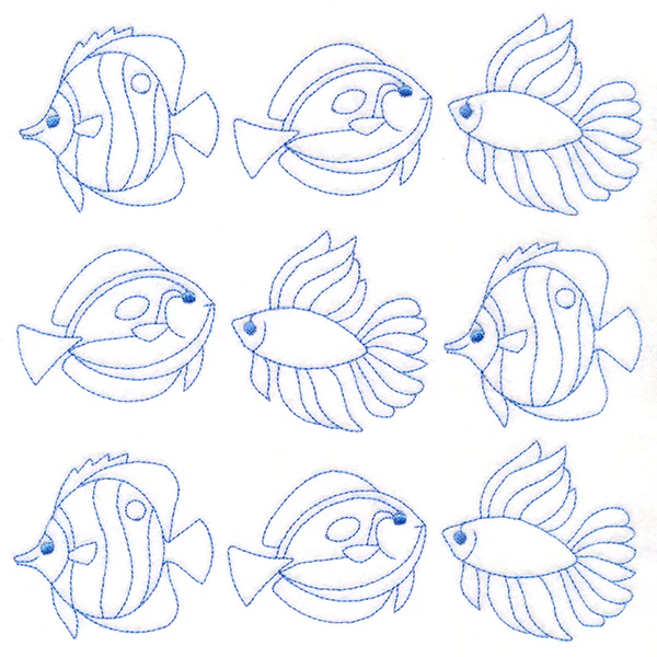 Fish in Paradise Quilting (Double Run)