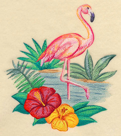 Flamingo and Hibiscus in Watercolor - Image 2
