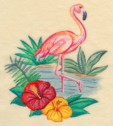 Flamingo and Hibiscus in Watercolor - Image 3