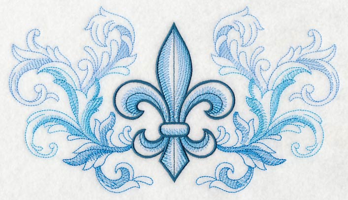 Fleur de Lis with Baroque Background - Image 2