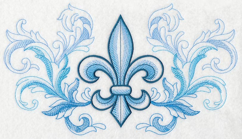 Fleur de Lis with Baroque Background - Image 5