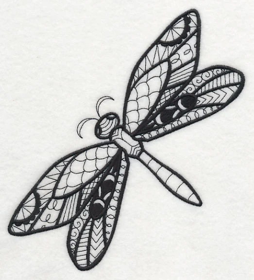 Flight of the Dragonfly (Blackwork) - Image 5