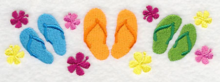 Flip Flops and Hibiscus Border - Image 3