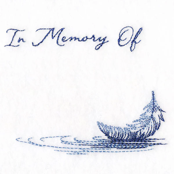 Floating Feather Memorial Quilt Label - Image 3