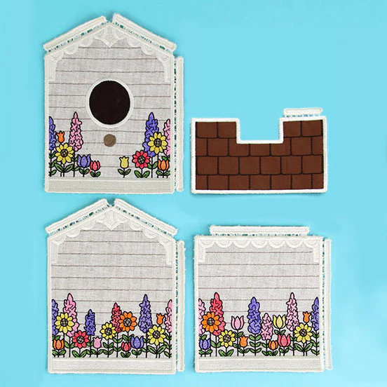 Floral Birdhouse Tissue Box (In-the-Hoop) - Image 3