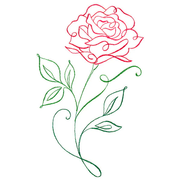Floral Calligraphy - Rose - Image 3