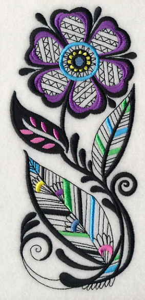 Floral Charm (Blackwork) - Image 3