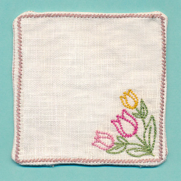 Floral Coaster - Tulips (In-the-Hoop) - Image 2