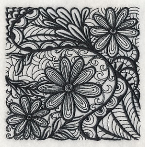 Floral Elegance (Blackwork) - Image 5