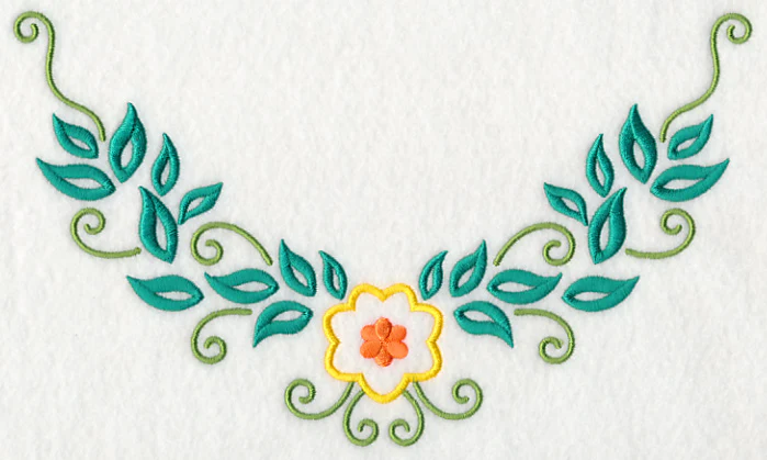 Floral Fashion Neckline (V-Neck)