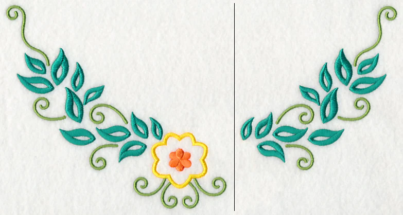 Floral Fashion Neckline (V-Neck) (Split) - Image 4