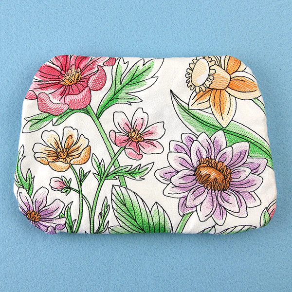 Floral Flair Zipper Pouch (In-the-Hoop) - Image 2