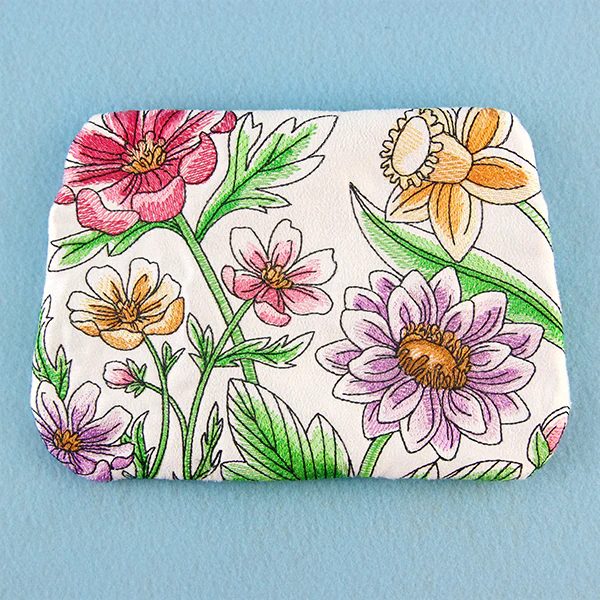 Floral Flair Zipper Pouch (In-the-Hoop) - Image 4